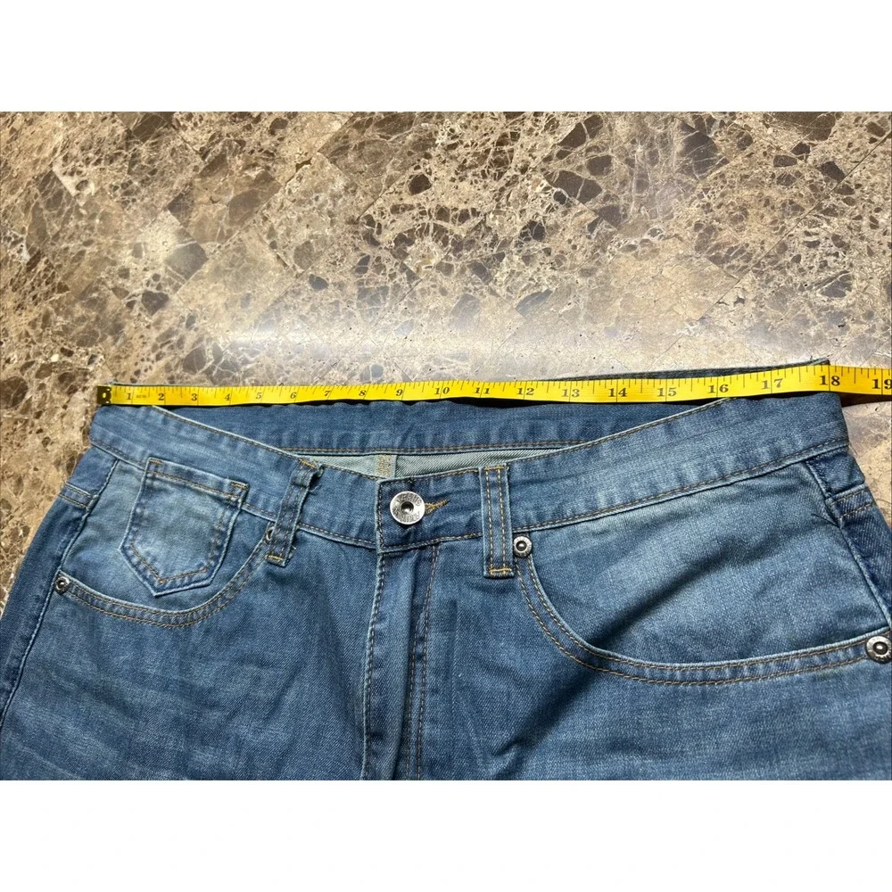 Play Bigg Mens Blue Straight Leg Denim Jeans 36x31 Regular Fit